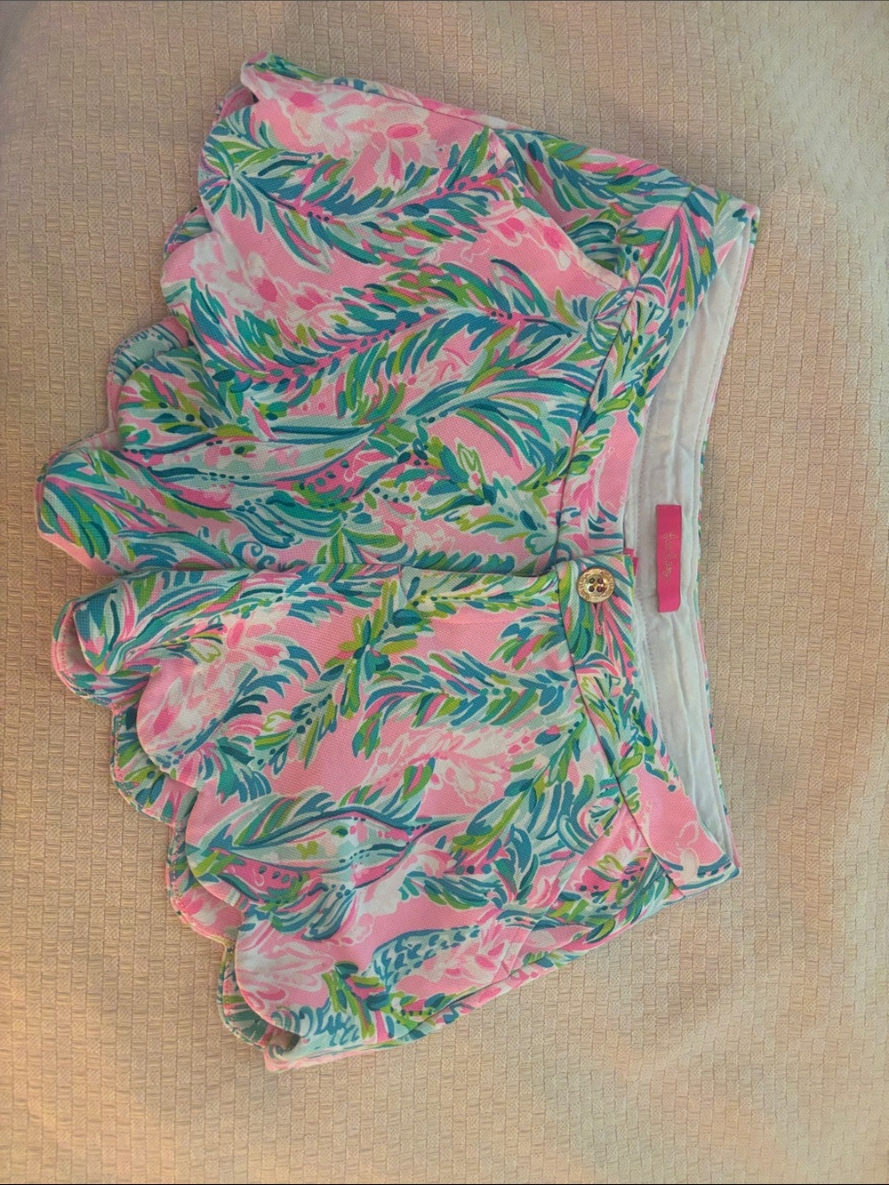 Lilly Pulitzer Pink Multi Scalloped Hem Skort